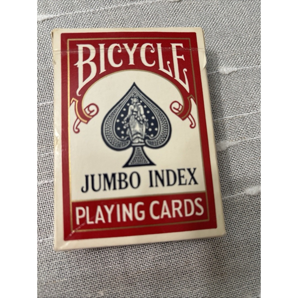 Vintage USA Made Bicycle Poker Jumbo Index Air Cushion Finish Playing Cards